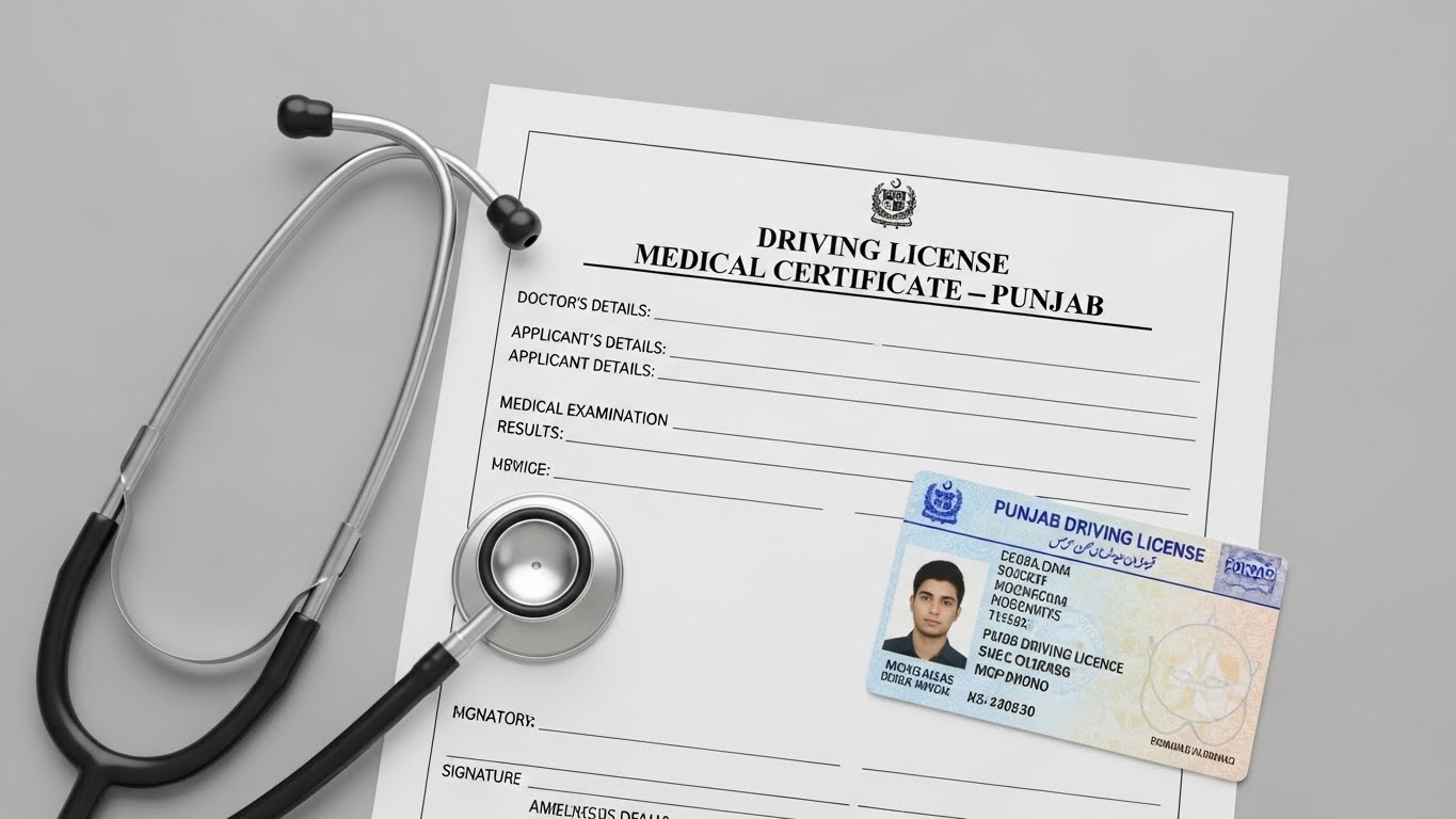 Medical Certificate for Driving License in Punjab